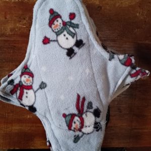 reusable sanitary pads cover material layer snowman pattern